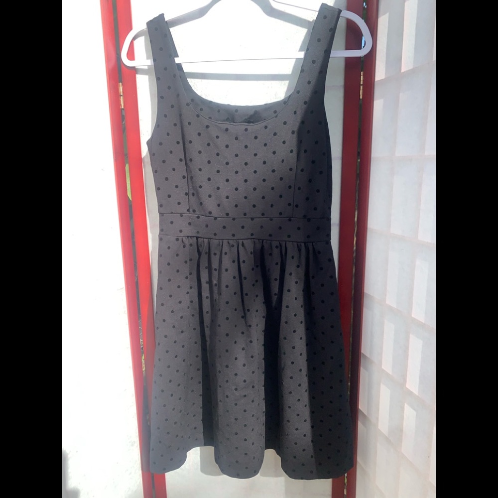 Madewell Black Polka Dot Tank Dress Size S